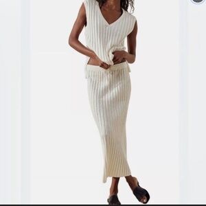 Free People fp Beach Veda knit skirt gray S